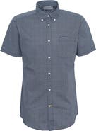 Barbour Tailored Fit Scallop Print Short Sleeve Cotton Button-Down Shirt