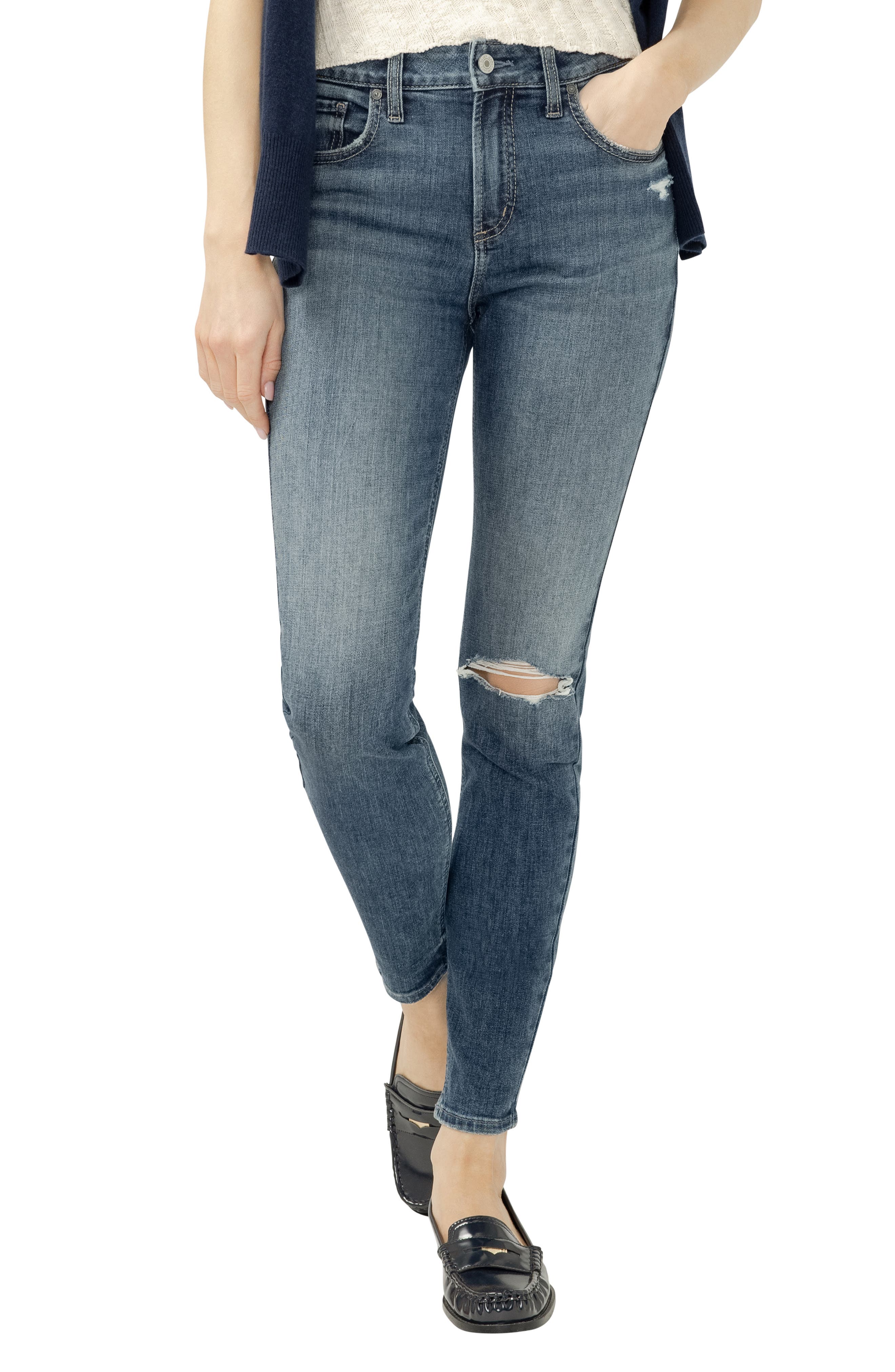 Avery Curvy Ripped Skinny Jeans