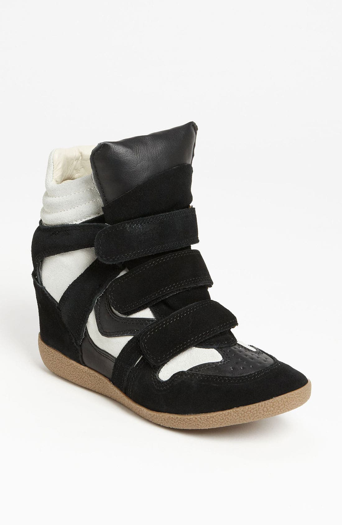 'Hilight' Wedge Sneaker, Main, color, BLACK/ WHITE