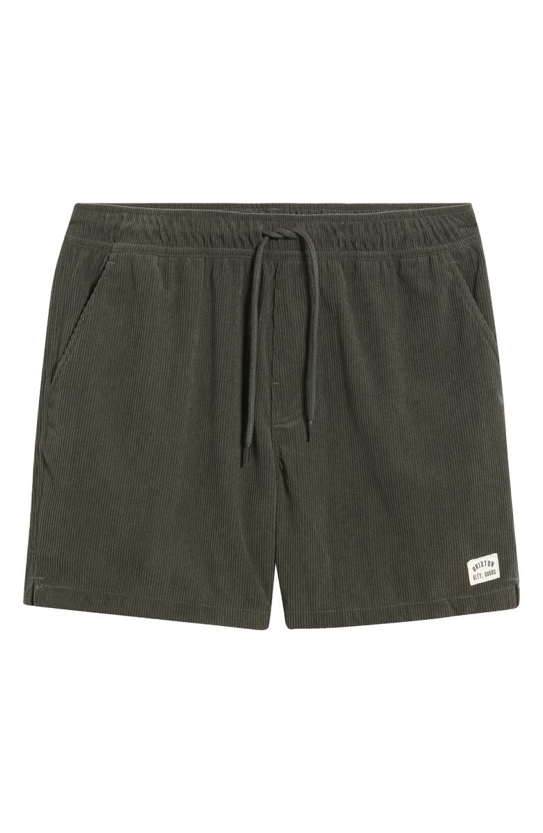 Brixton Everyday Corduroy Shorts, Alternate, color, Washed Black