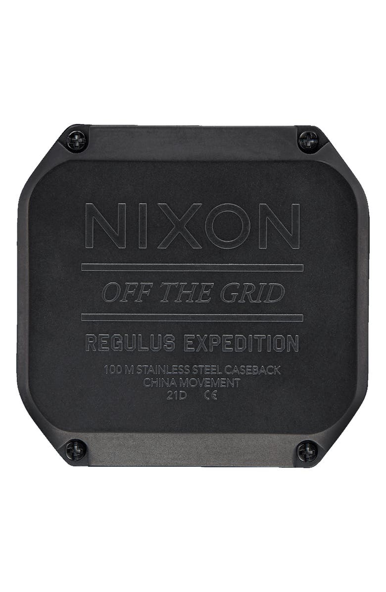 Nixon Regulus Expedition Silicone Strap Digital Chronograph Watch, 47.5mm, Alternate, color, All Black