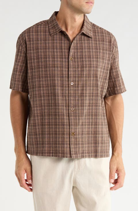 Brady Relaxed Fit Plaid Cotton Button-Up Shirt