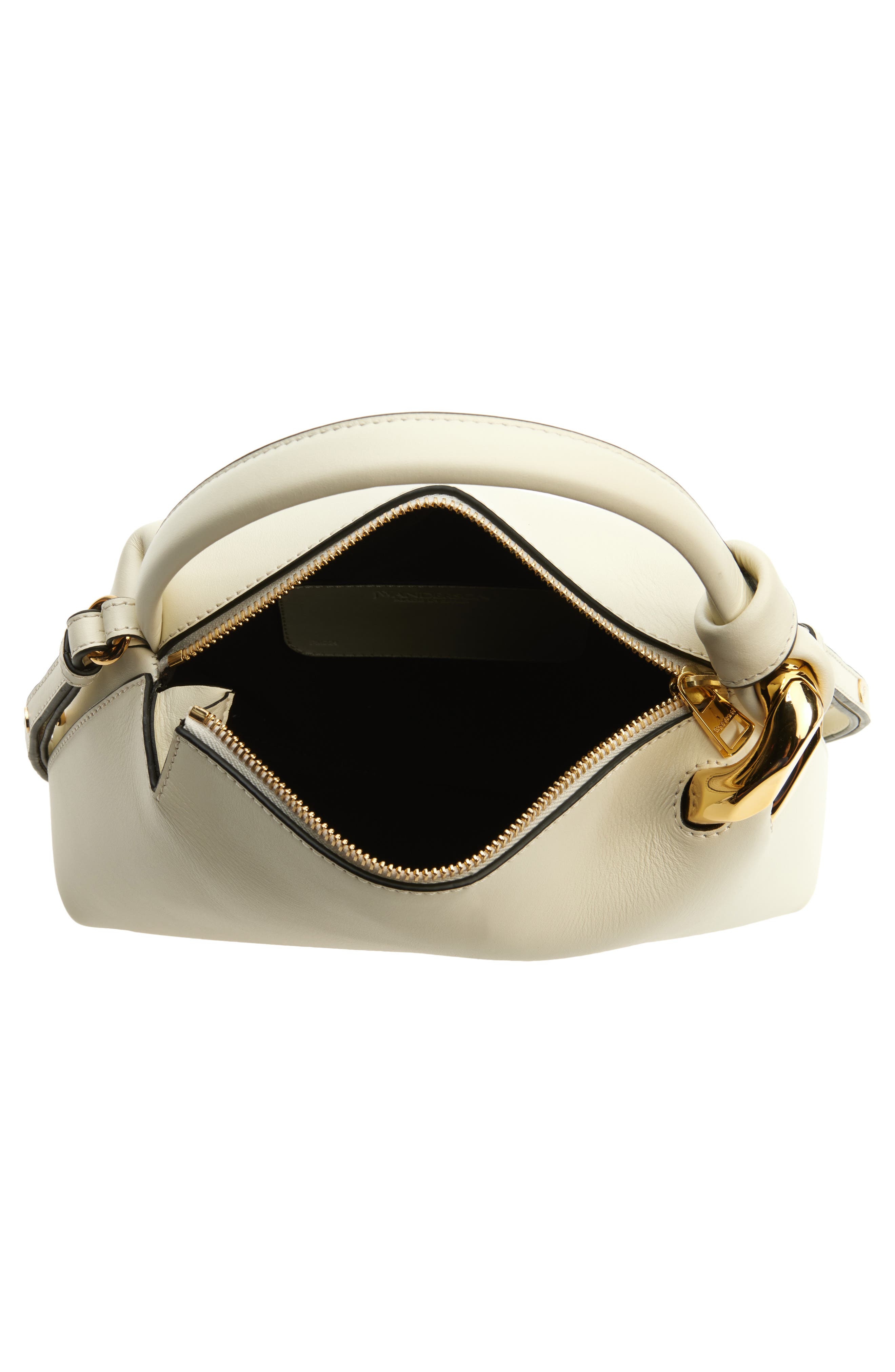 Small JWA Corner Leather Crossbody Bag, Alternate, color, WHITE