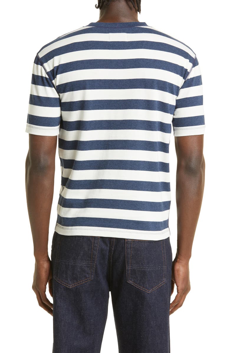 Drake's Block Stripe Cotton Hiking T-Shirt, Alternate, color,