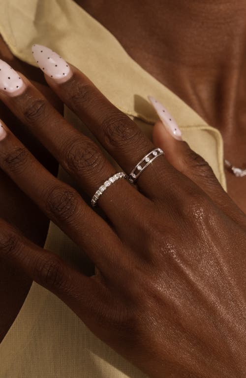 Made By Mary Dew Drop Stacking Ring In Silver