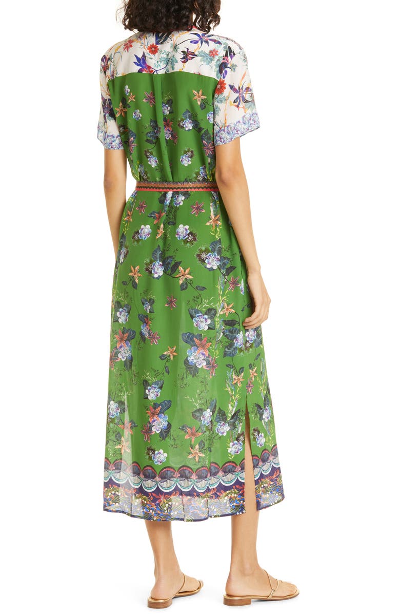 SALONI Vicki Print Silk Midi Dress, Alternate, color,