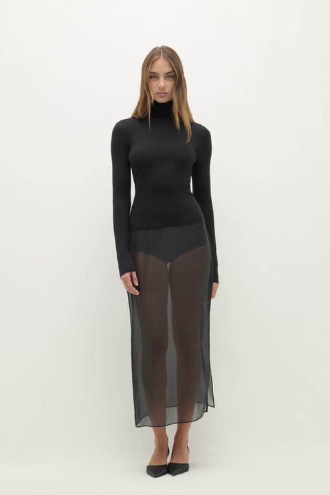 Rumer Fitted Cashmere Turtleneck