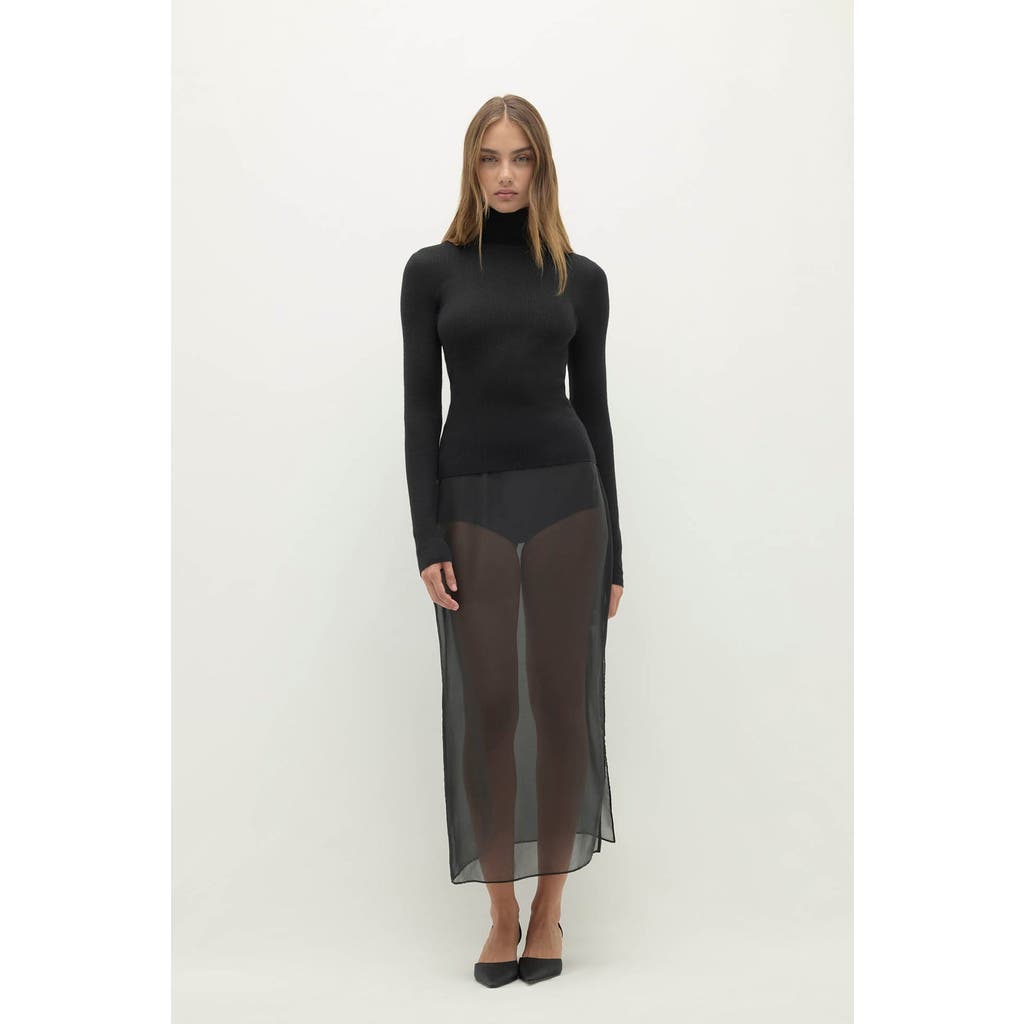 Naked Cashmere Rumer Fitted Cashmere Turtleneck In Black