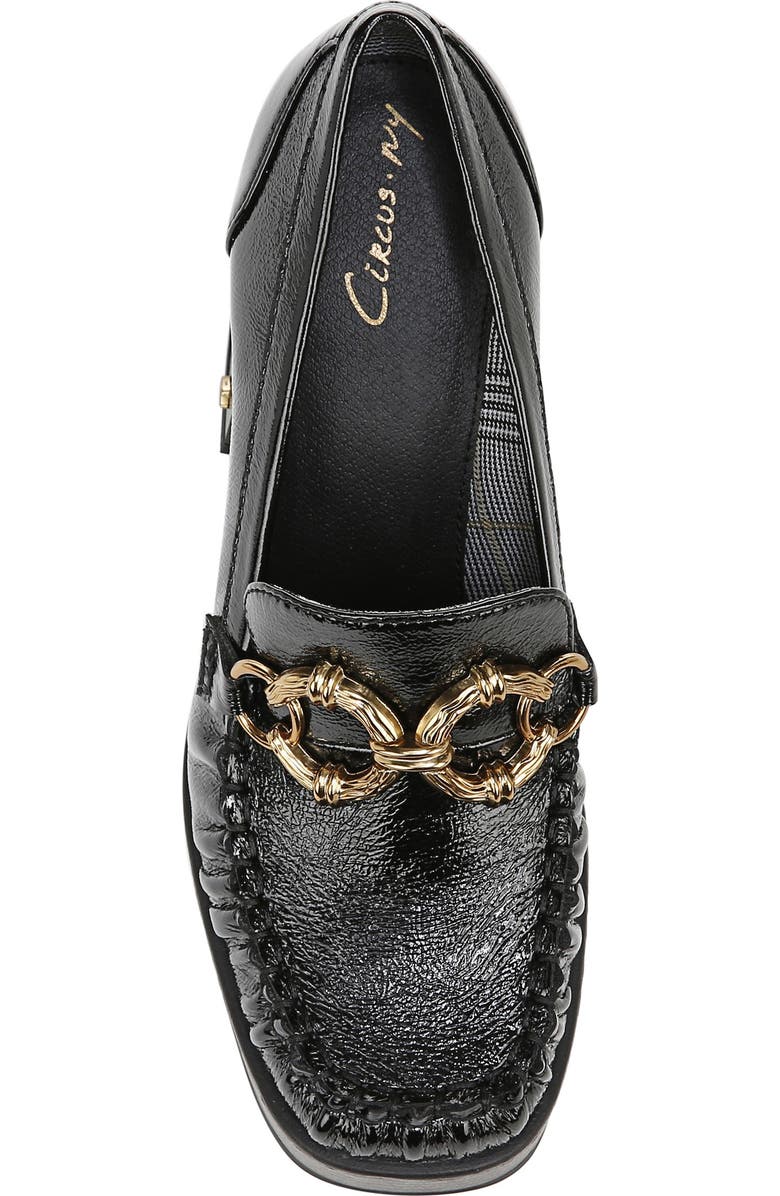 Circus NY by Sam Edelman Susie Platform Loafer Pump, Alternate, color, Black Glossy
