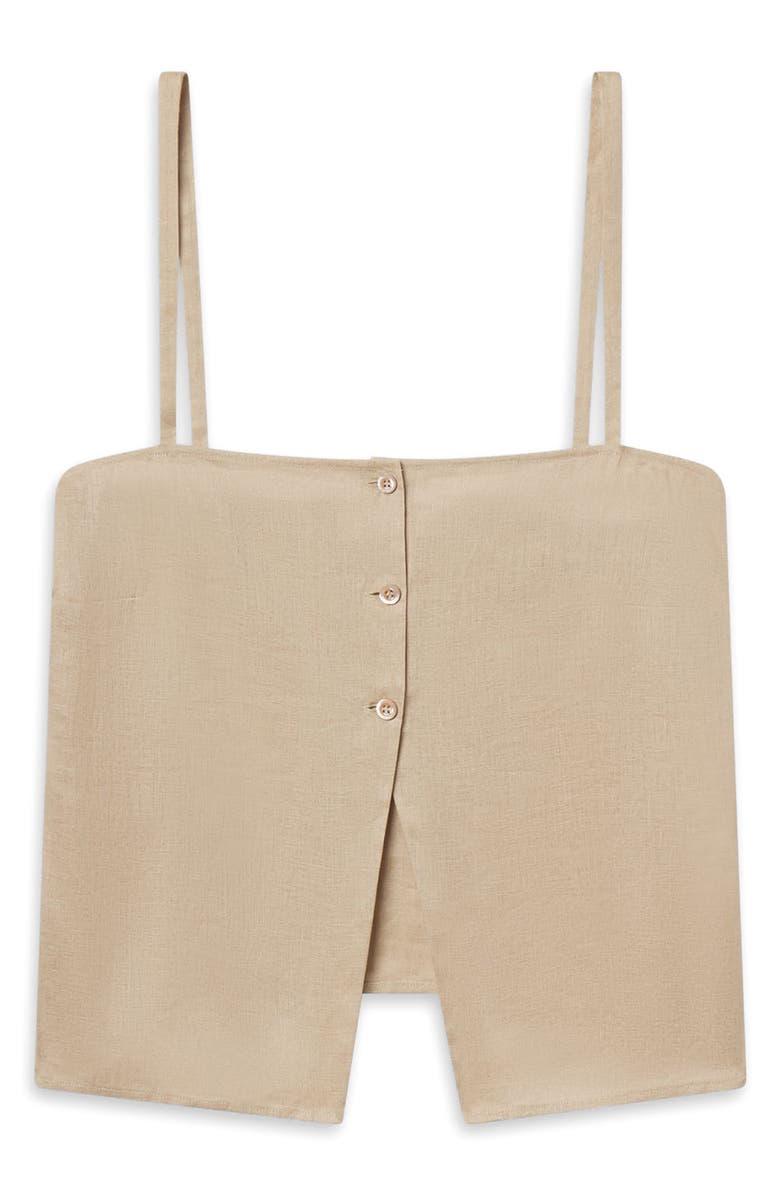 FRAME The Linen Button Camisole, Alternate, color, Flax