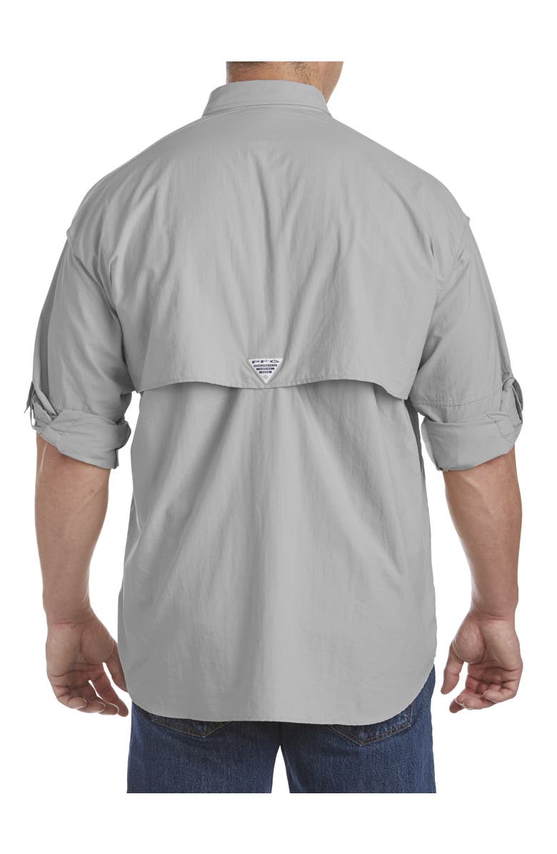 Columbia Big & Tall PFG Bahama II Long-Sleeve Sport Shirt, Alternate, color, Cool Grey