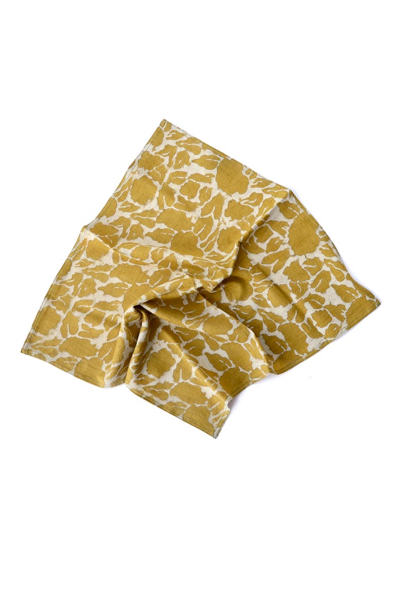 Yan Mustard Block Print Napkins - Set of 4, Alternate, color, Mustard