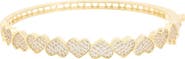 Juvell Pavé Heart Bangle Bracelet