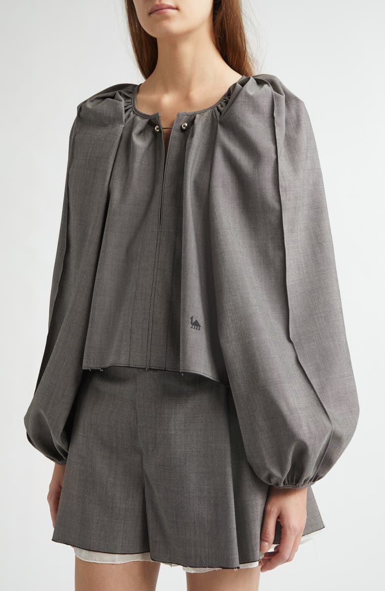 NACKIYÈ Grand Bazaar Mini Virgin Wool Blend Top, Alternate, color, Morning Mist