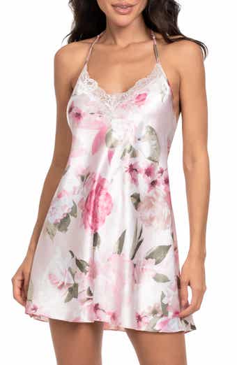 In Bloom by Jonquil Jovie Floral Lace Trim Satin Chemise