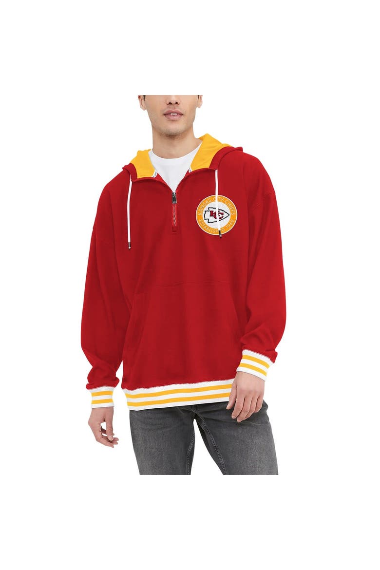 Men's Tommy Hilfiger Red Kansas City Chiefs Aaron Quarter-Zip Hoodie, Main, color, Red