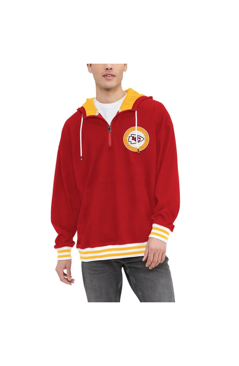 Tommy Hilfiger Men's Tommy Hilfiger Red Kansas City Chiefs Aaron Quarter-Zip Hoodie, Main, color, Red