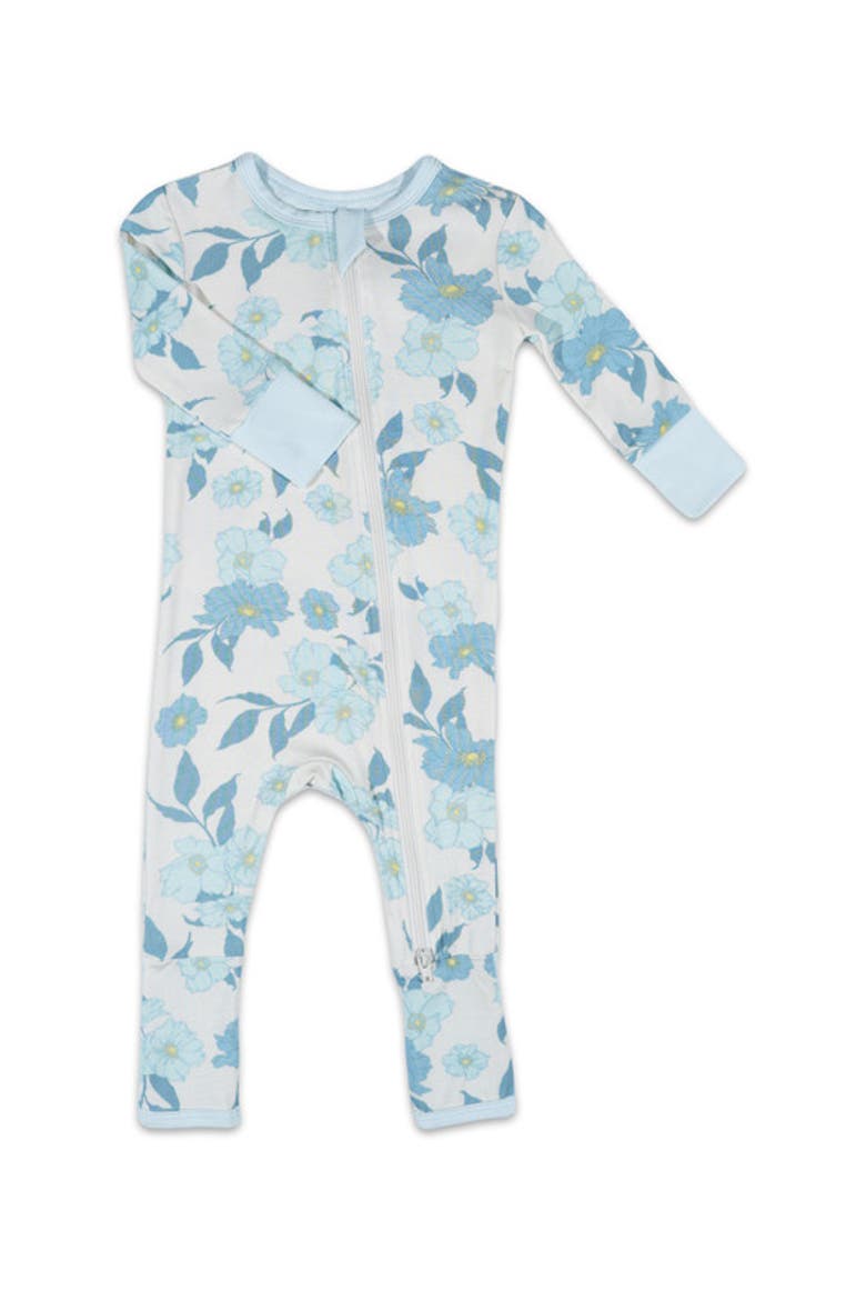 Convertible Romper Fitted Long Sleeve Pajama, Main, color, Periwinkle