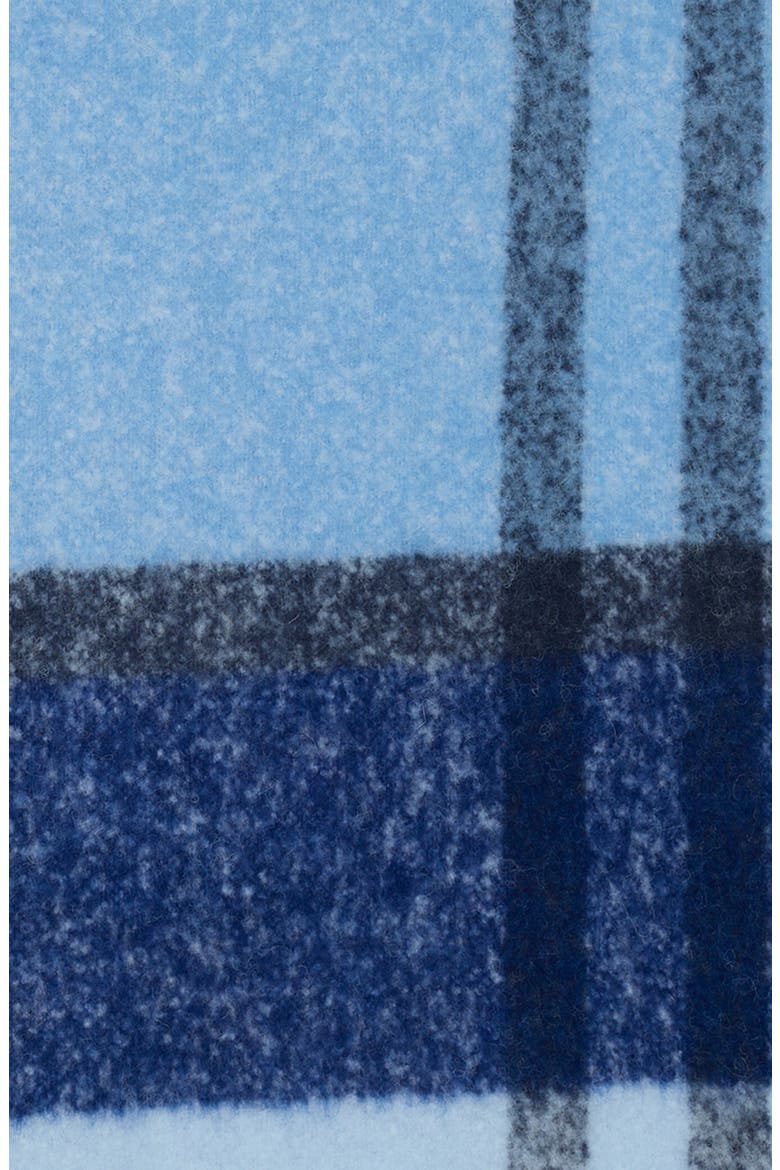 Brushed Wool & Alpaca Blend Scarf, Alternate, color, BLUE MULTI PLAID