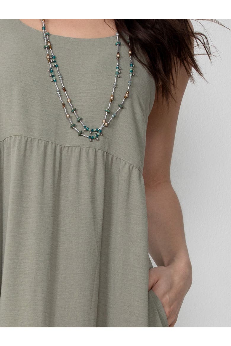 Tiered Maxi Dress, Alternate, color, Khaki Green