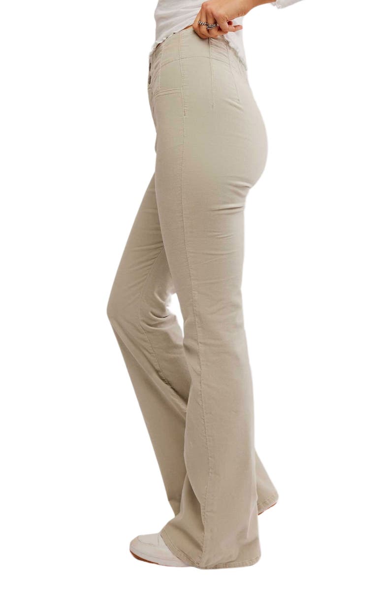Free People Jayde Seamed Corduroy Flare Pants, Alternate, color, Mineral Grey