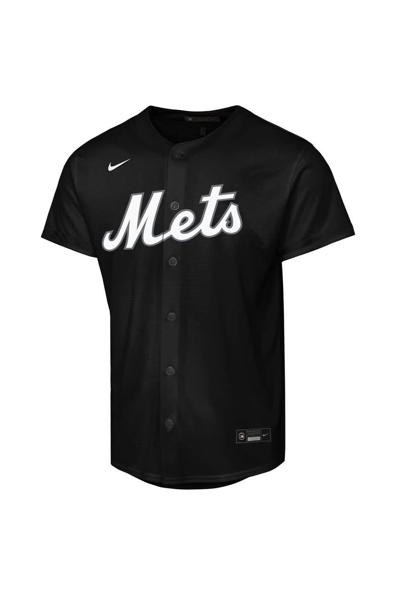 Youth Nike Juan Soto Black New York Mets Lights Out Replica Player Jersey, Alternate, color, Black