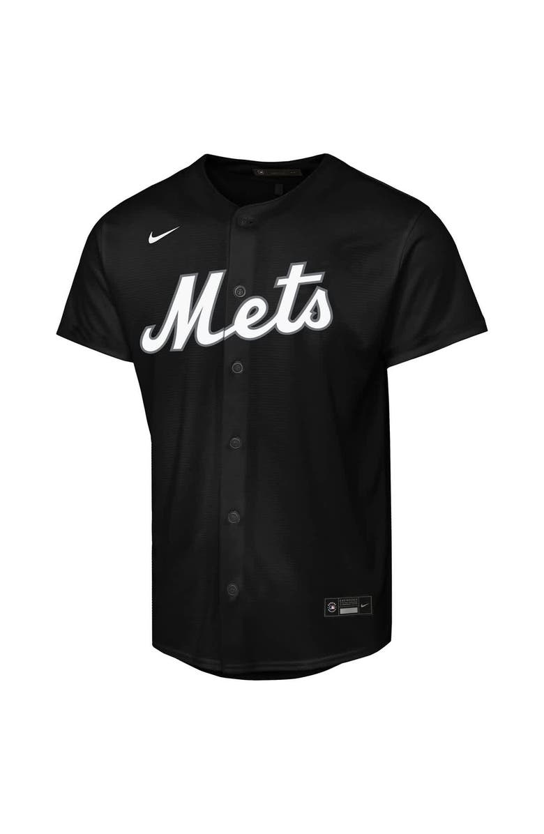 Nike Youth Nike Juan Soto Black New York Mets Lights Out Replica Player Jersey, Alternate, color, Black