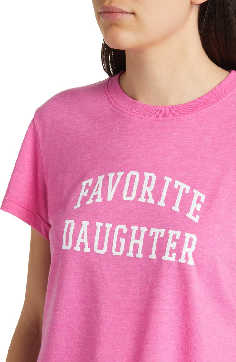 Favorite Daughter Collegiate Crop Graphic Tee, Alternate, color, Deep Rose