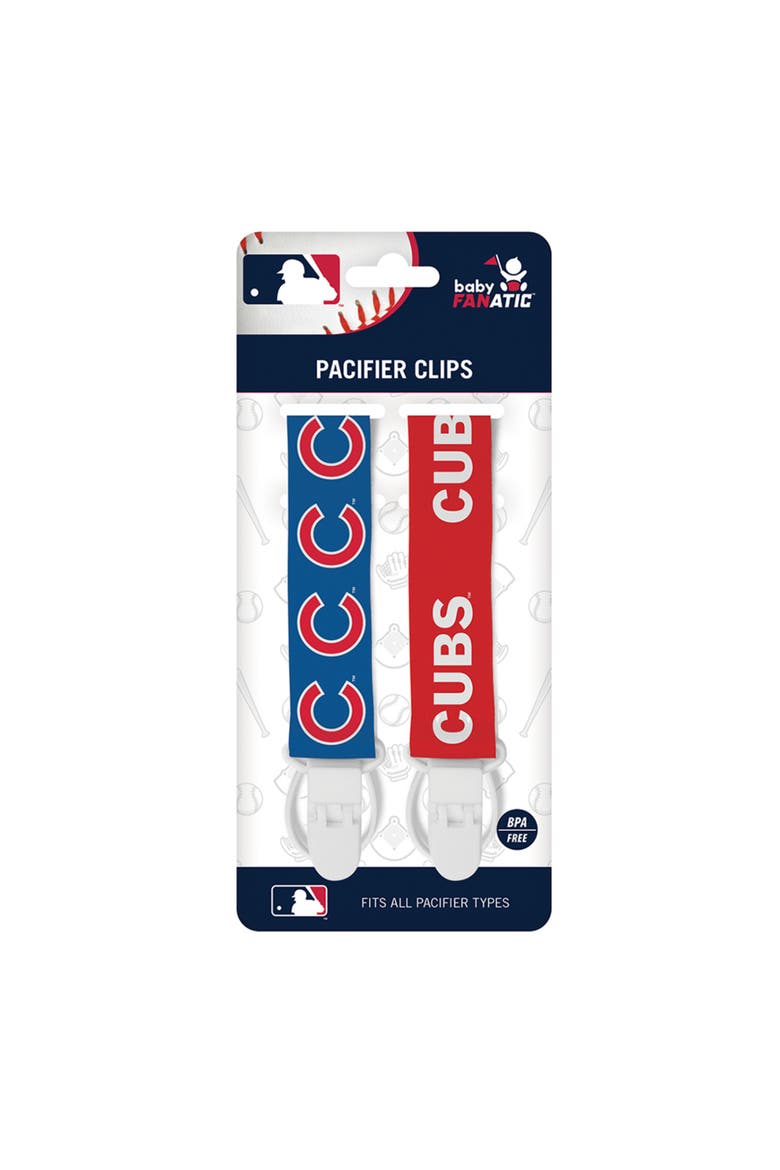 Chicago Cubs Pacifier Clip 2-Pack, Alternate, color, Multicolor