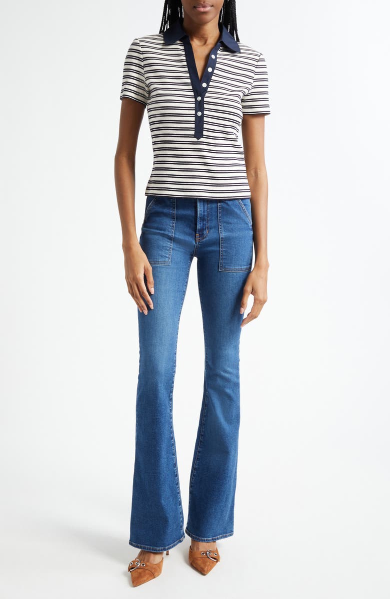 Kearney Stripe Rib Stretch Cotton Polo