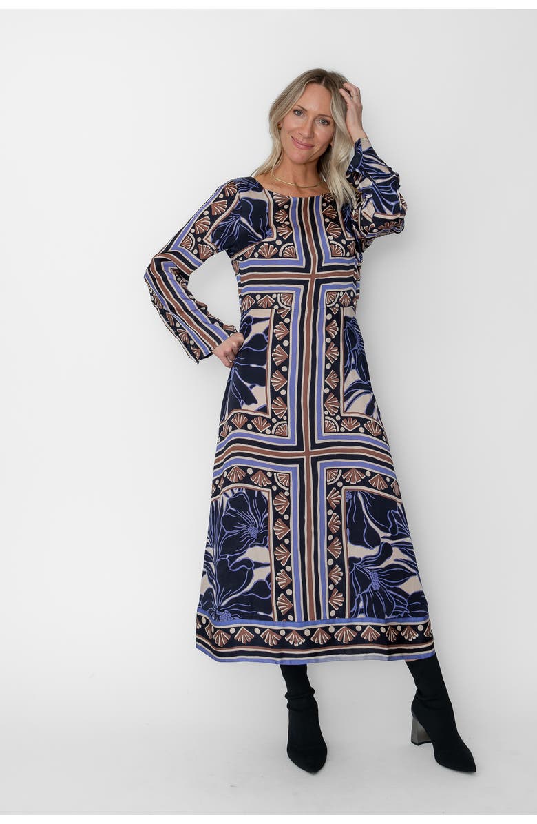 West Of Liliane Midi Dress, Main, color, Multi