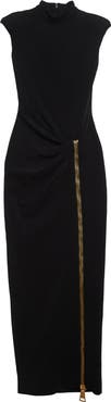 Balmain Zipped Compact Jersey Dress