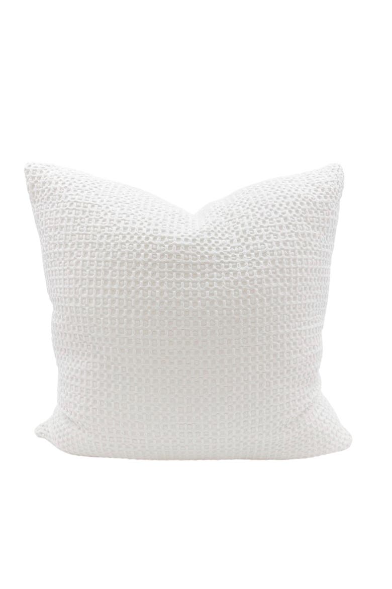 Cool Cotton Waffle Weave Pillow Cover Only, Main, color, White