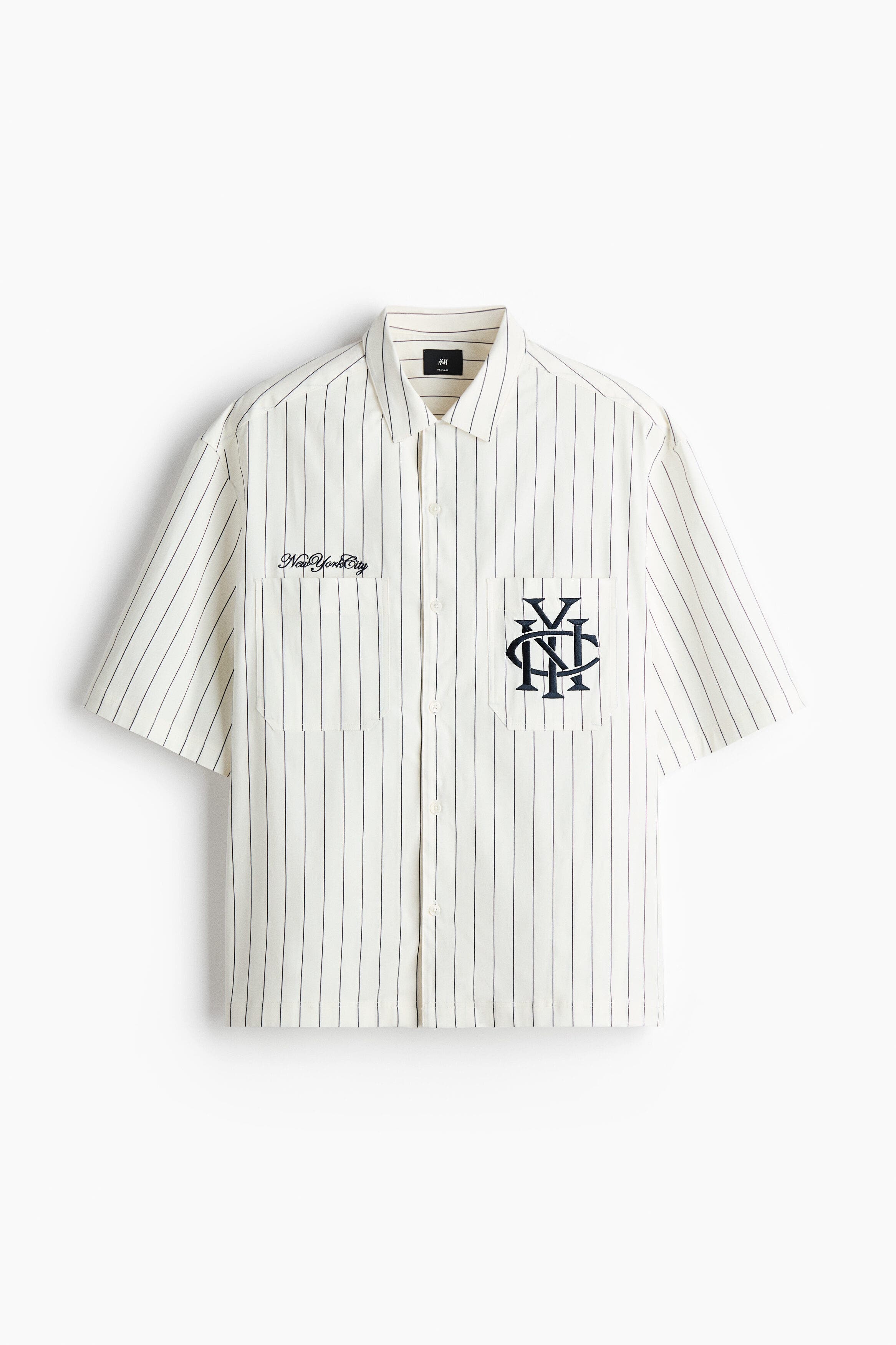 Regular Fit Embroidered-motif Shirt