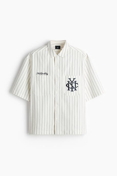 Regular Fit Embroidered-motif Shirt