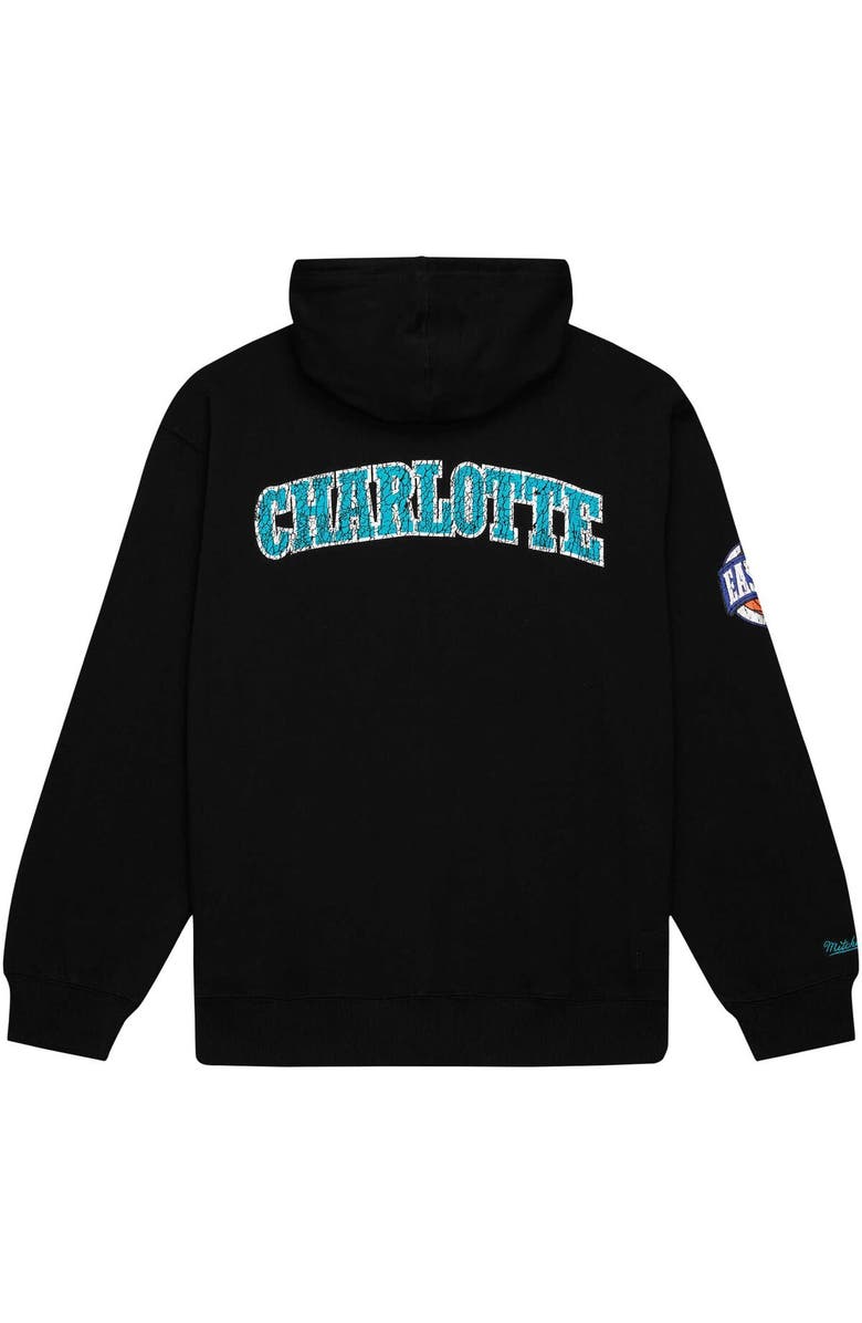 Mitchell & Ness Men's Mitchell & Ness Black Charlotte Hornets Hardwood Classics OG 2.0 Pullover Hoodie, Alternate, color, 