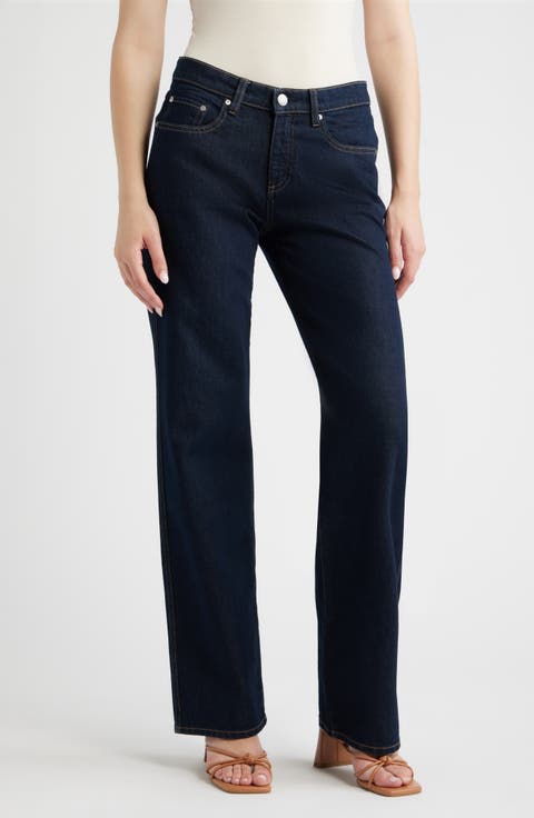 Drue Low Rise Straight Leg Jeans