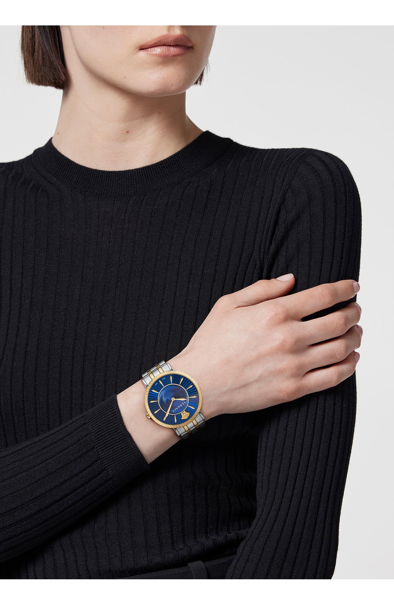 Versace V-Eternal Two-Tone Swiss Quartz Watch, 38mm (Men) | Nordstromrack