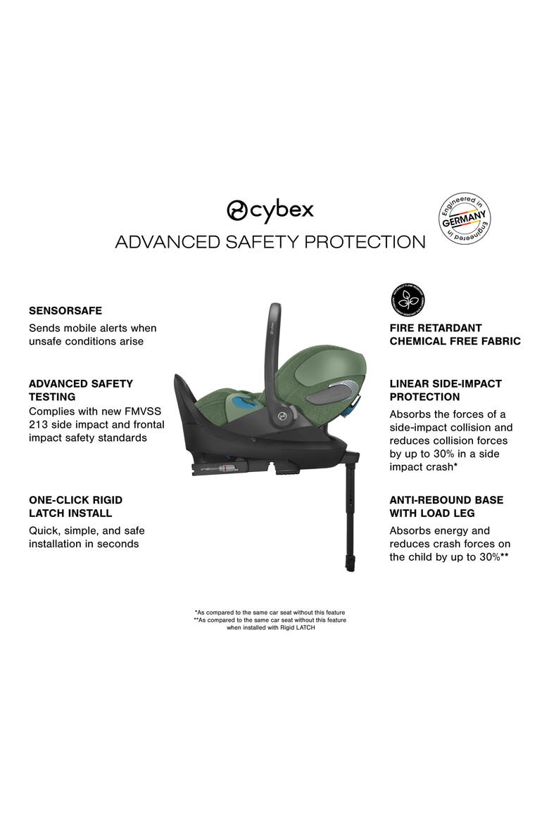 Platinum Cloud T Comfort Extend SensorSafe™ Car Seat & Base, Alternate, color, LEAF GREEN