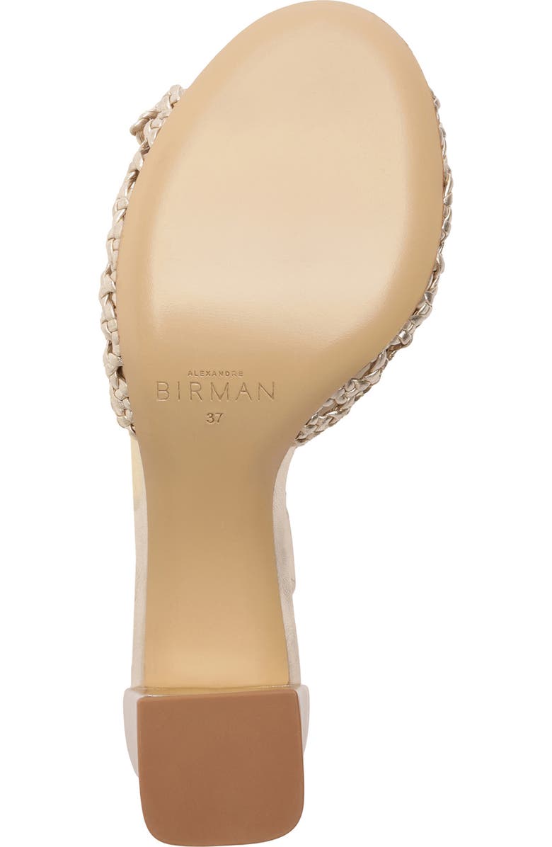 Alexandre Birman Easy Clarita Tresse Block Heel Slingback Sandal, Alternate, color, Golden