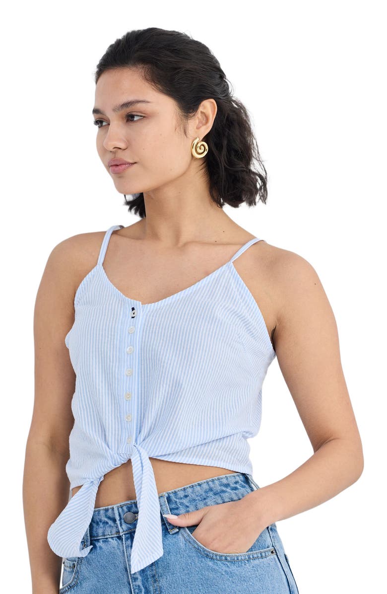 Reistor Pool Day Tan Lines Stripe Camisole, Alternate, color, Linear Rhythm