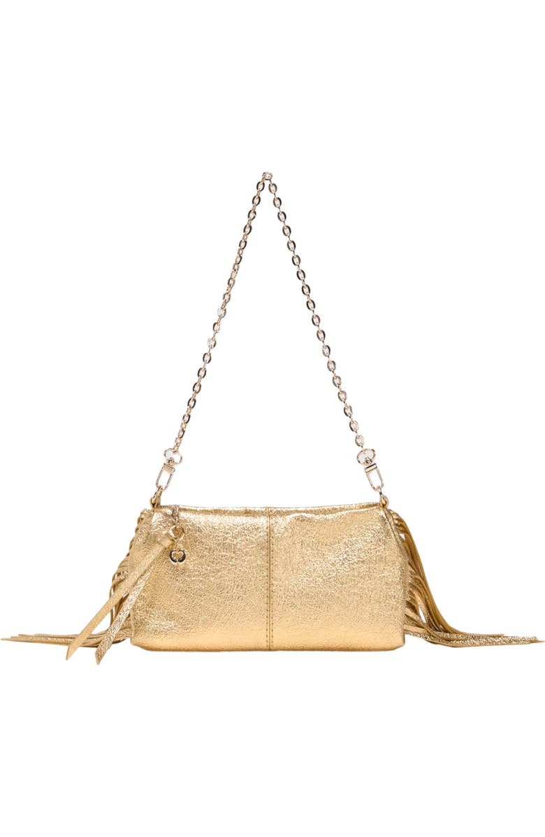 maje Miss M Metallic Pouch Bag, Main, color, Gold