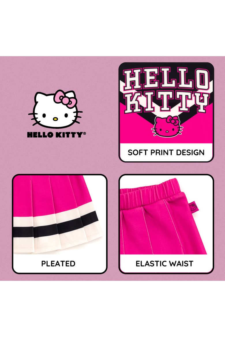 Cheerleader Tank Top and Pleated Skirt Set, Alternate, color, Hello Kitty Pink Black