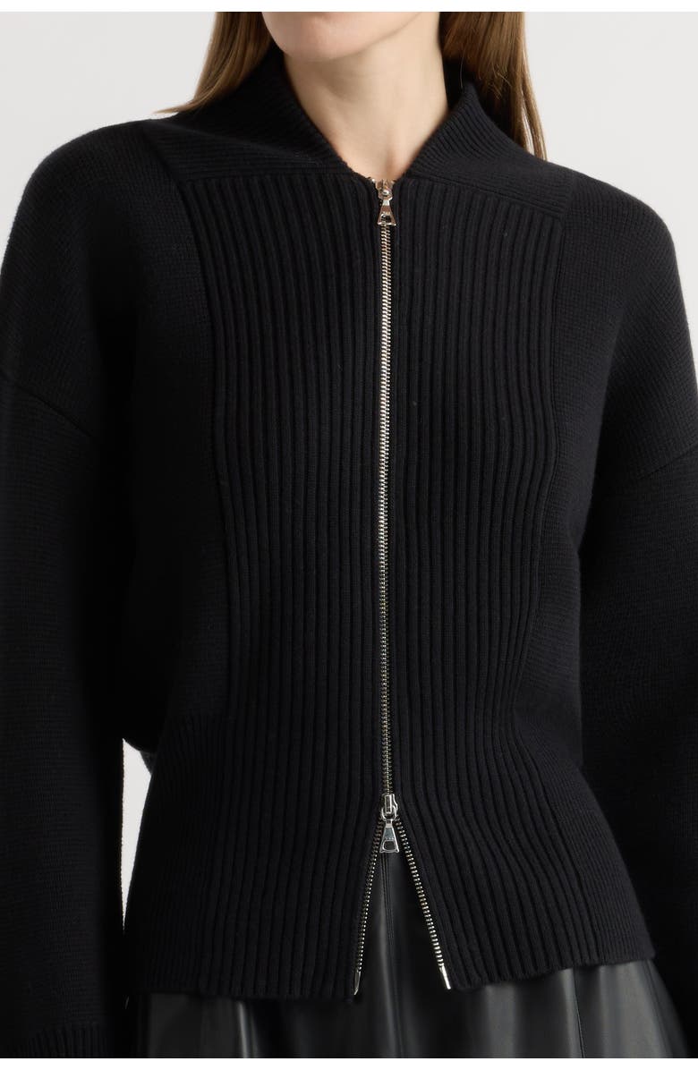 Modern Citizen Manning Organic Cotton-Wool Zip Cardigan, Alternate, color,