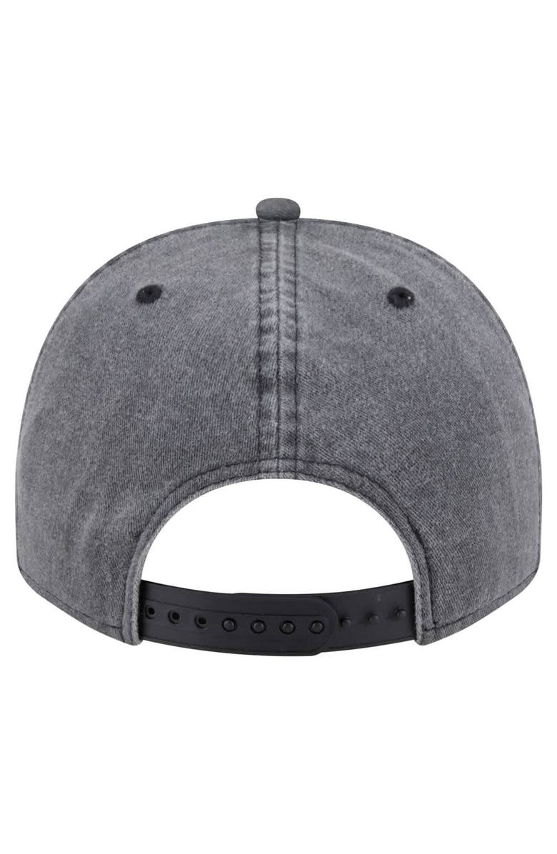 New Era Men's New Era Charcoal LA Clippers Throwback Washed Pre-Curved 9FIFTY Snapback Hat, Alternate, color, Charcoal