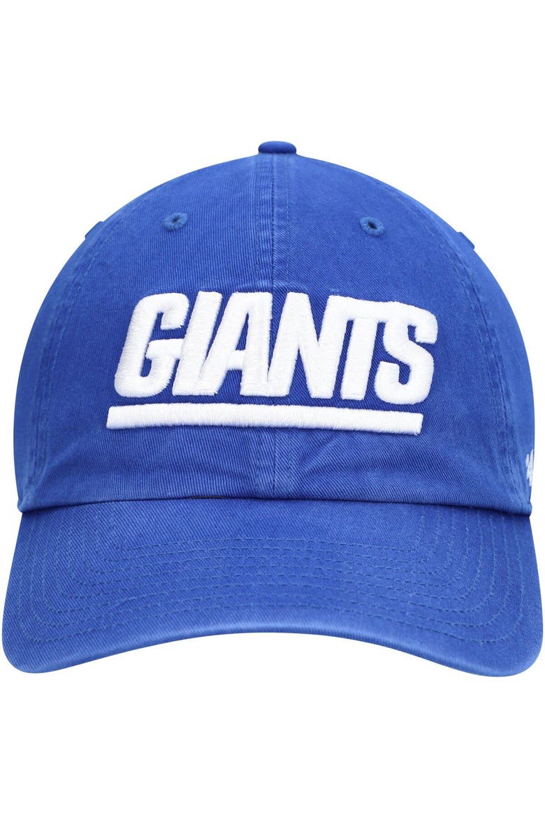Men's '47 Royal New York Giants Clean Up Script Adjustable Hat, Alternate, color, Royal