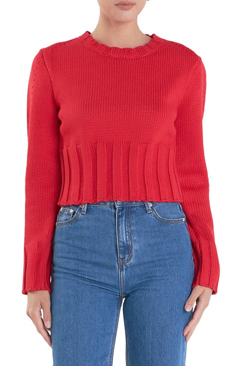 Cutout Crop Sweater