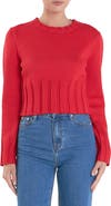 English Factory Cutout Crop Sweater