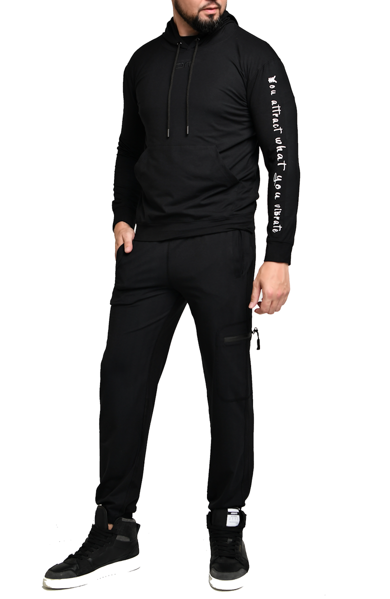 Dai Moda Vibrate T-shirt Hoodie, Alternate, color, Black