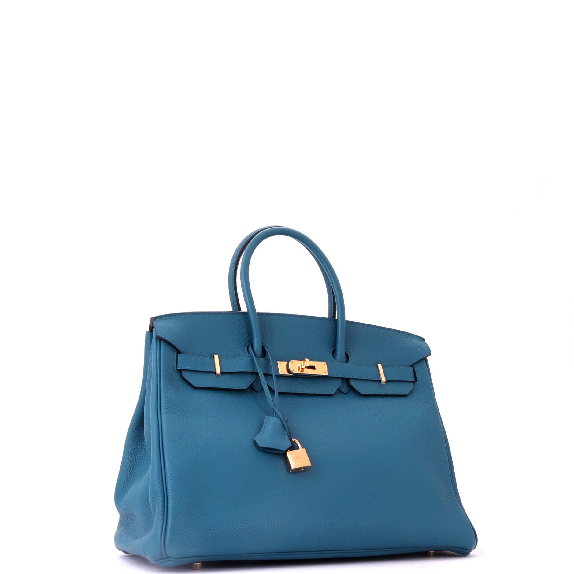 Birkin Handbag Blue Togo with Gold Hardware 35, Alternate, color, Colvert